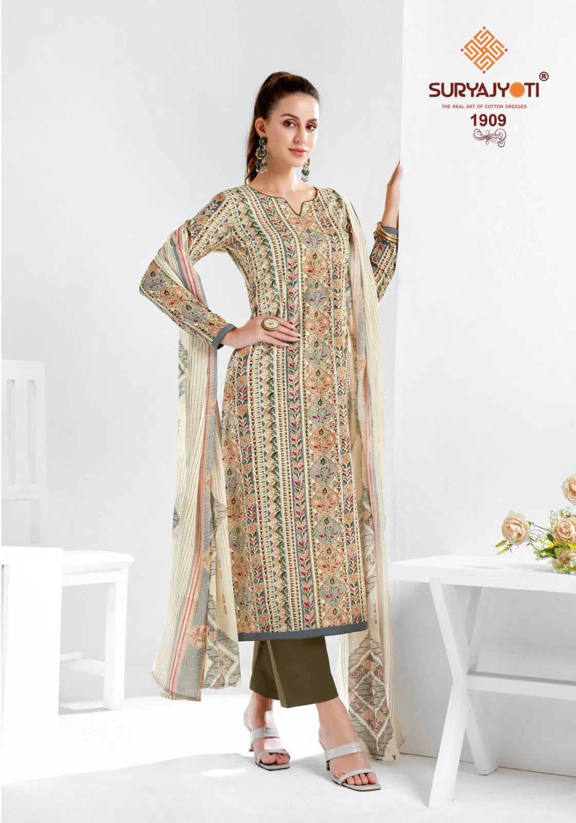 Nargis Vol 19 By Suryajyoti Cotton Dress Material Catalog